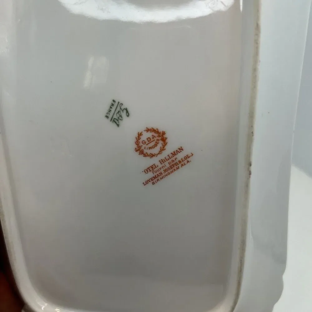 Cottagecore French Chic Floral GDA Limoges Porcelain Tray-Hotel Hillman, AL - Picture 4 of 8
